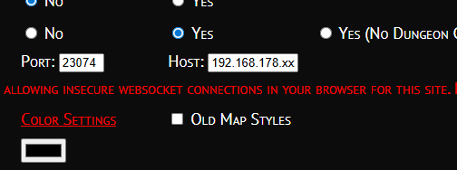 Dunka Tracker – Host-Feld mit MiSTer IP